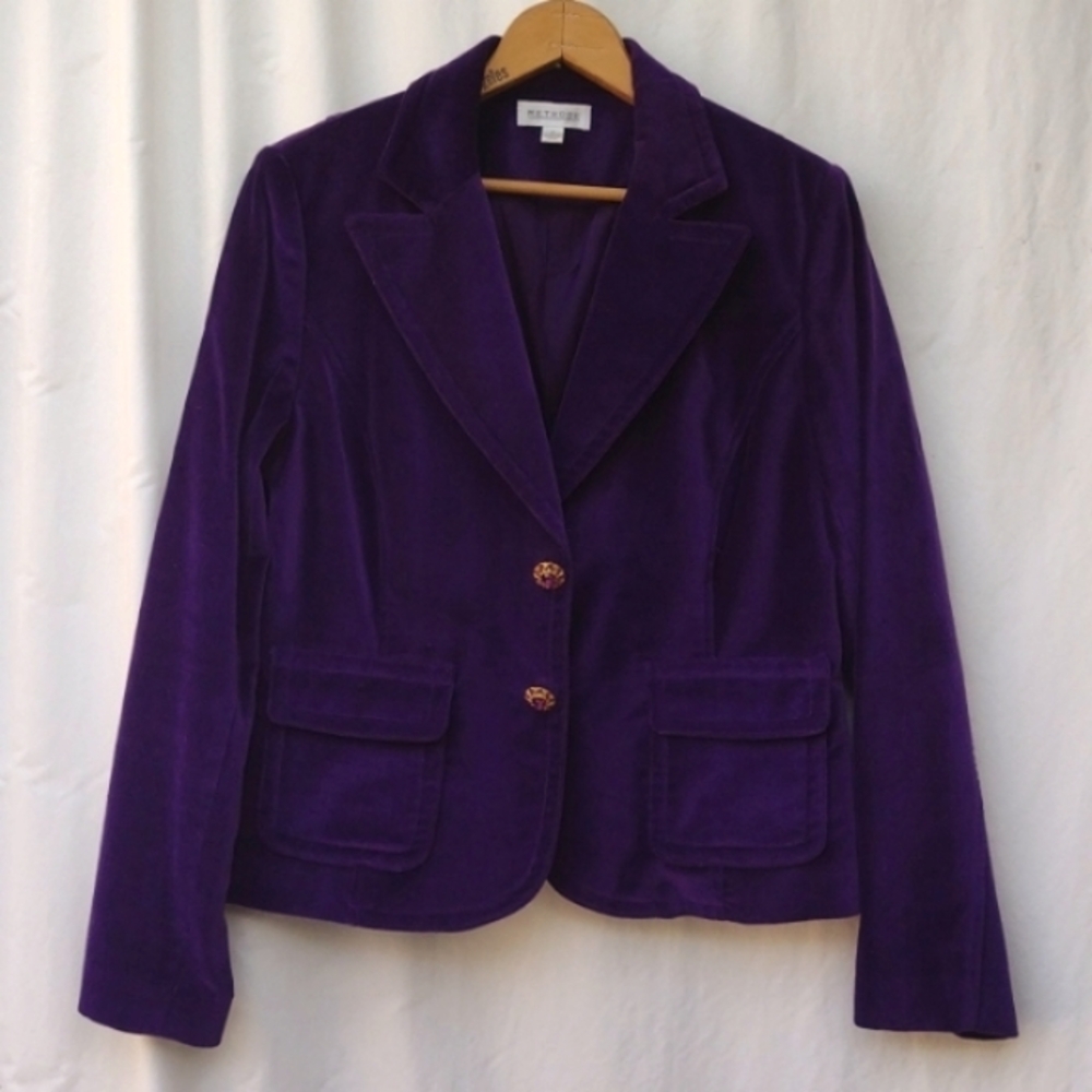 Methode Purple Velvet Blazer 8
